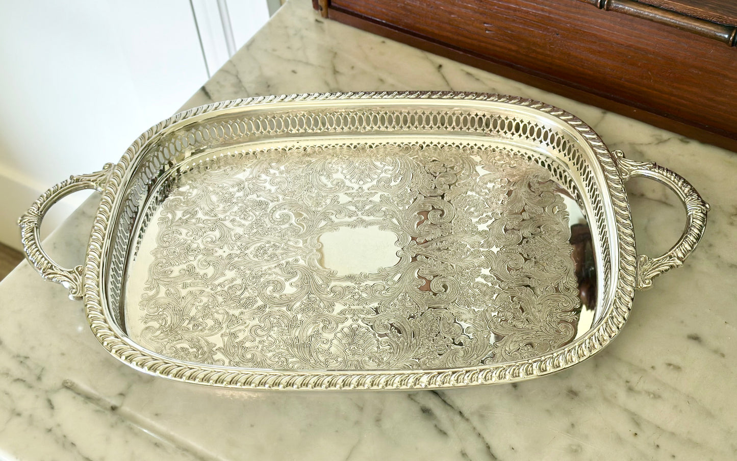 Silverplate Gallery Tray