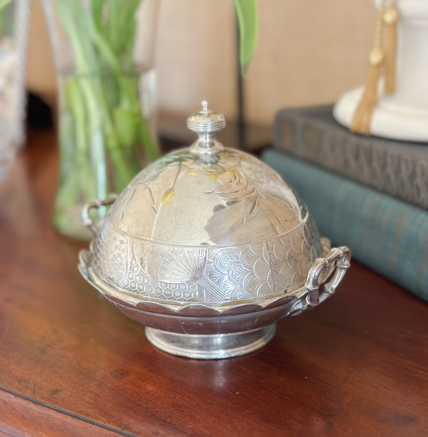 Vintage Silverplate Butter Dish