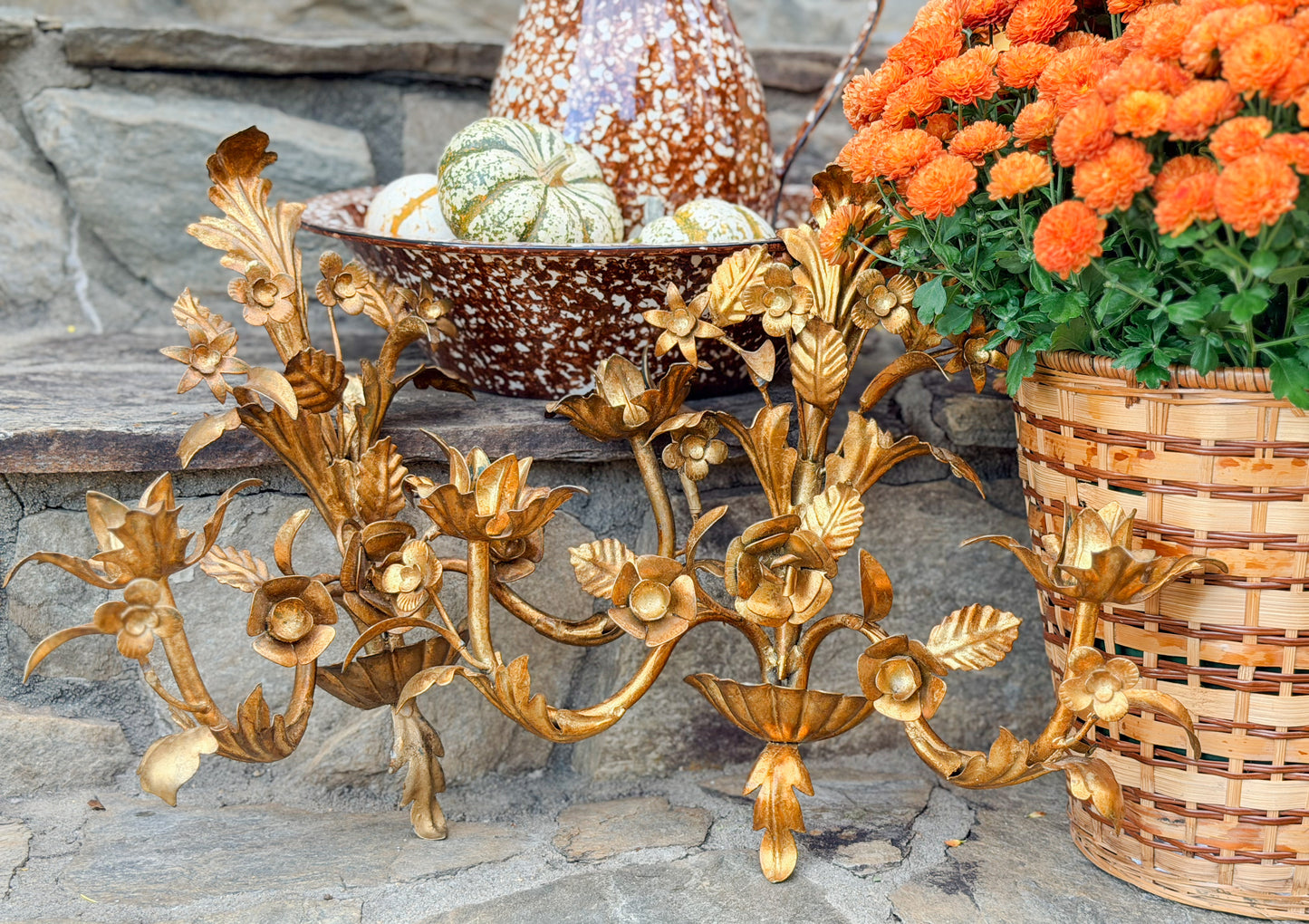 Vintage Italian Tole Sconce