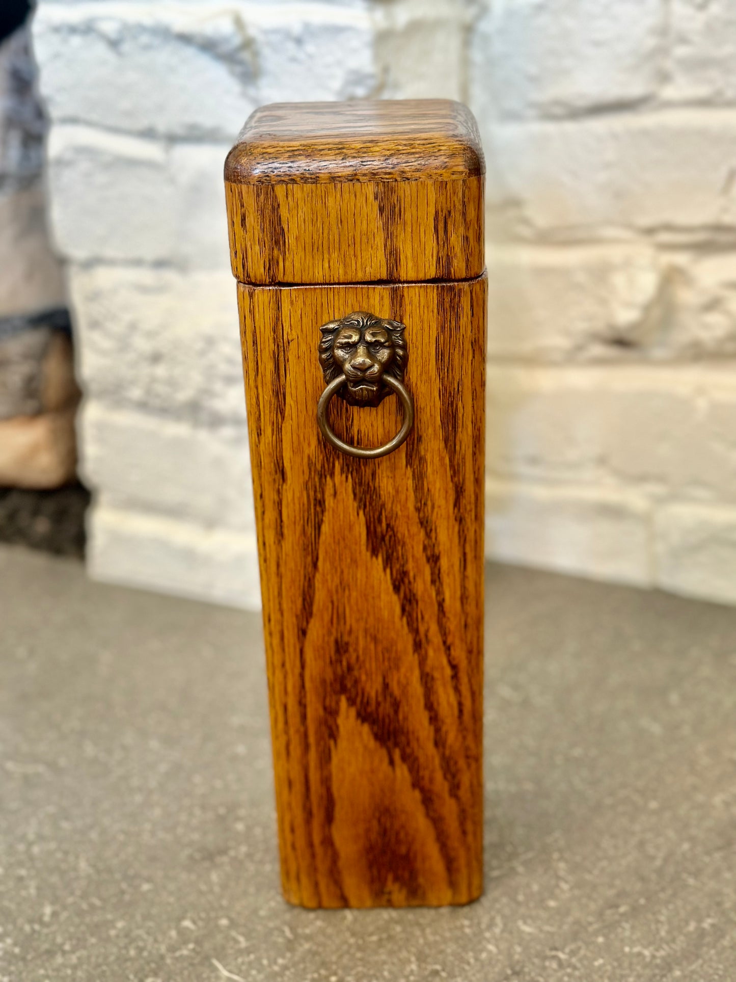 Lion’s Head Fireplace Match Holder