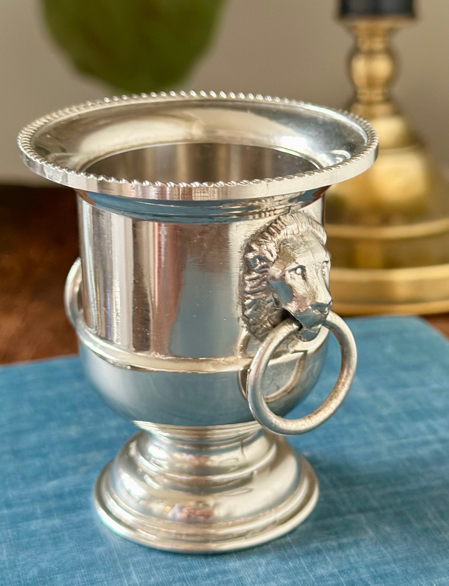 Mini Lion’s Head Silverplate Champagne Bucket