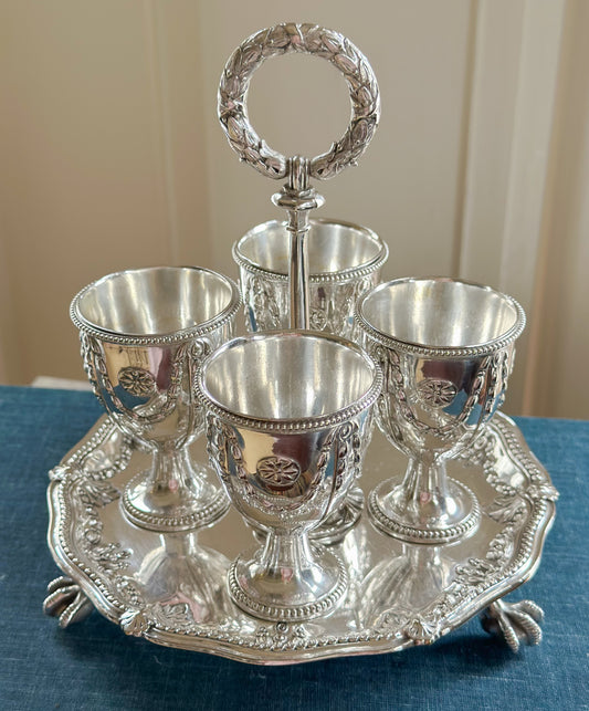 Antique Victorian Silverplate Egg Cruet