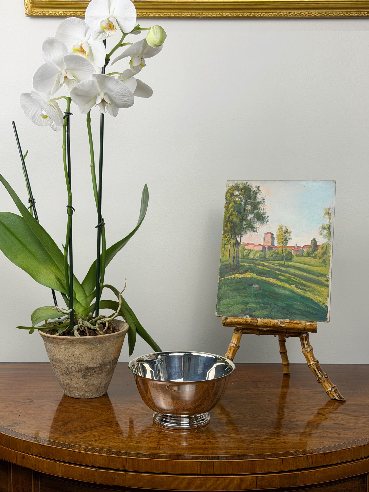 ‘Shady Village Hillside’ Miniature Oil on Board Painting