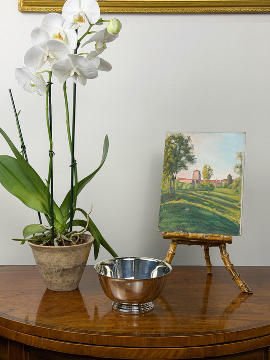 ‘Shady Village Hillside’ Miniature Oil on Board Painting