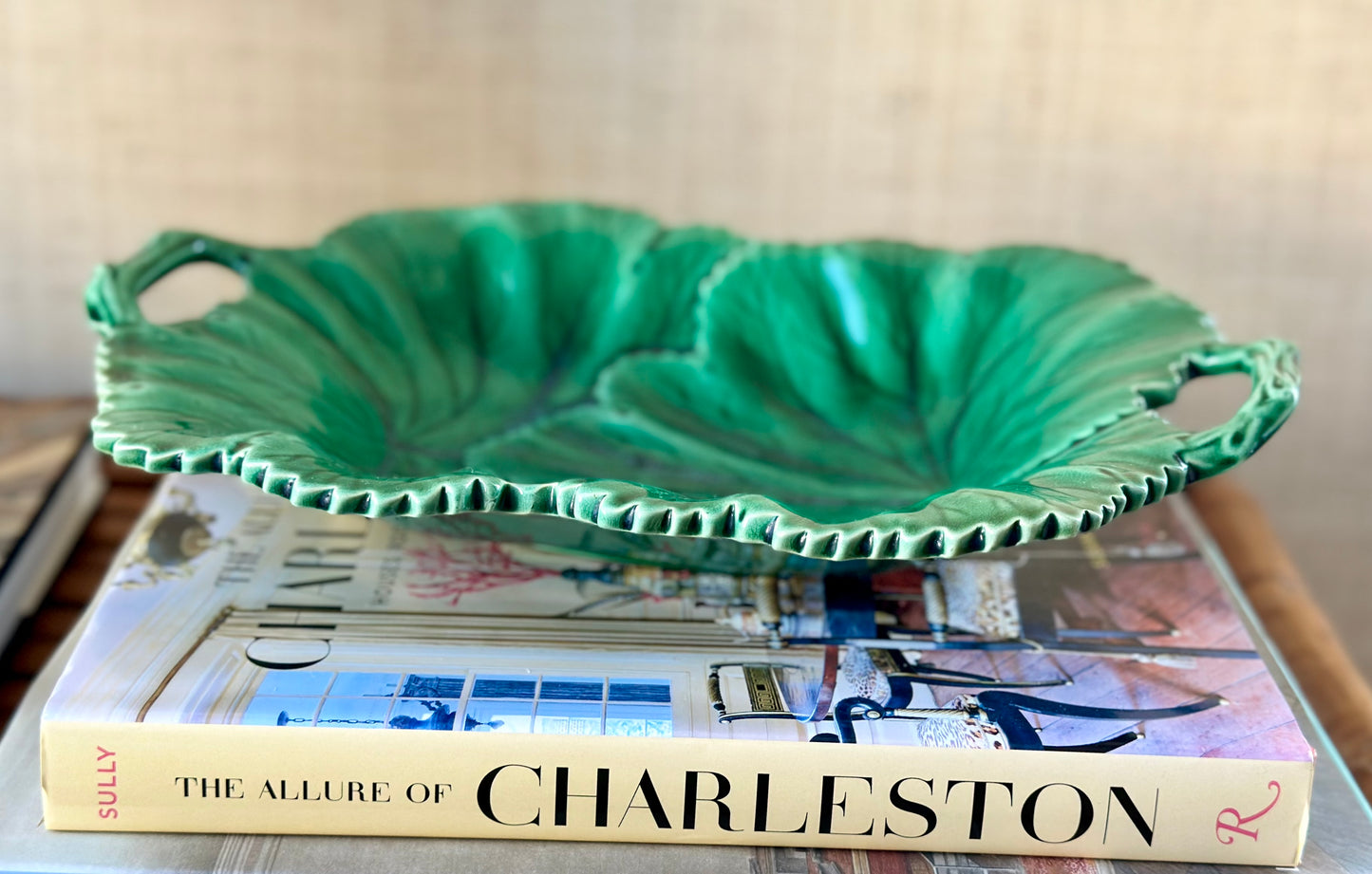 Copeland English Majolica Leaf Platter