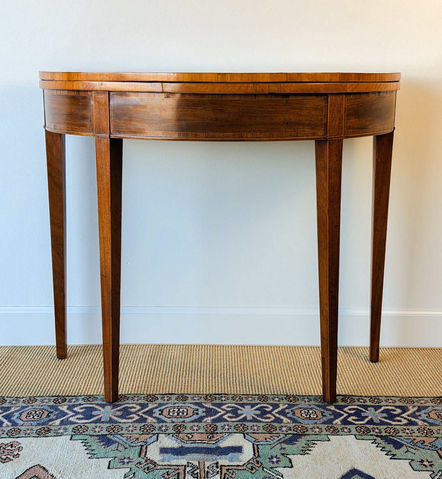 Georgian Demilune Card Table