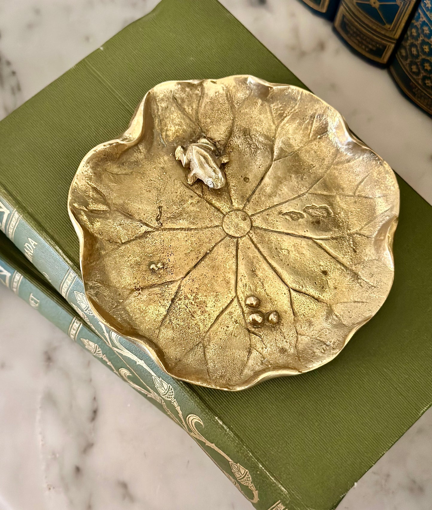 Brass Lily Pad Trinket Dish