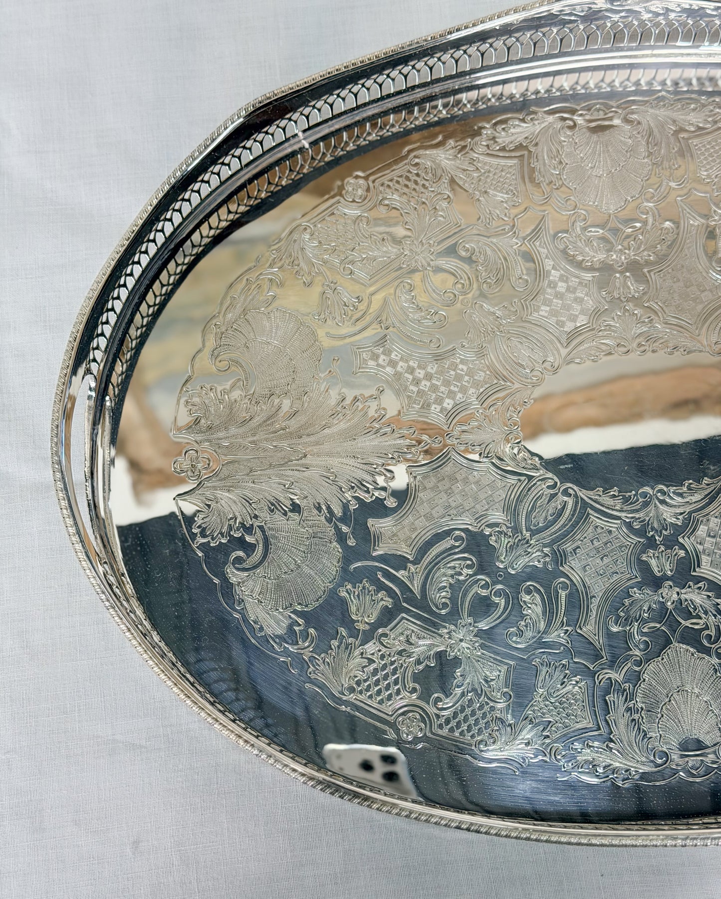 Vintage English Silverplate Butler’s Tray