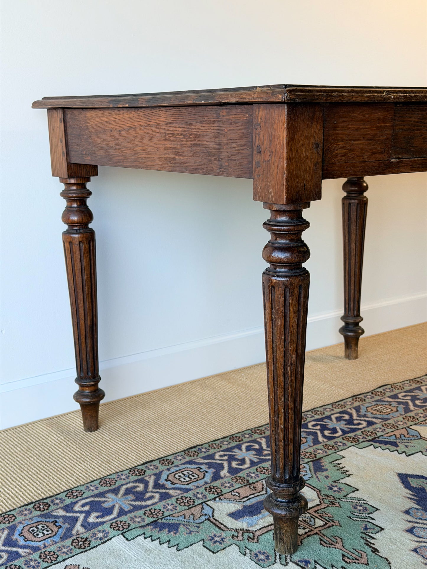 French Oak Writing Table