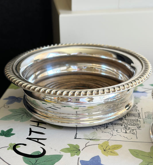 English Silverplate Wine Coaster