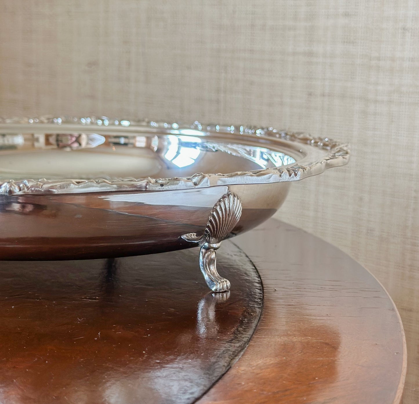 Vintage Silverplate Footed Serving Dish