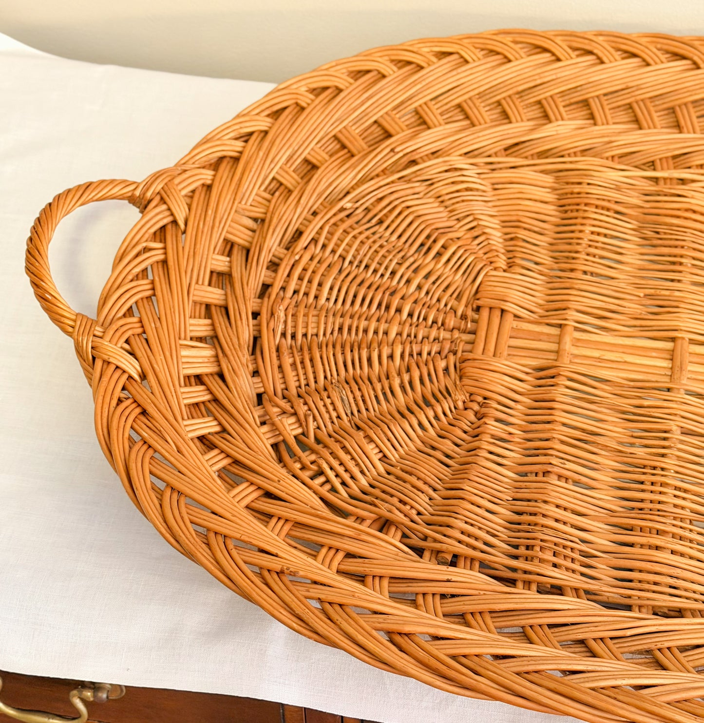 Large Wicker Serving Tray
