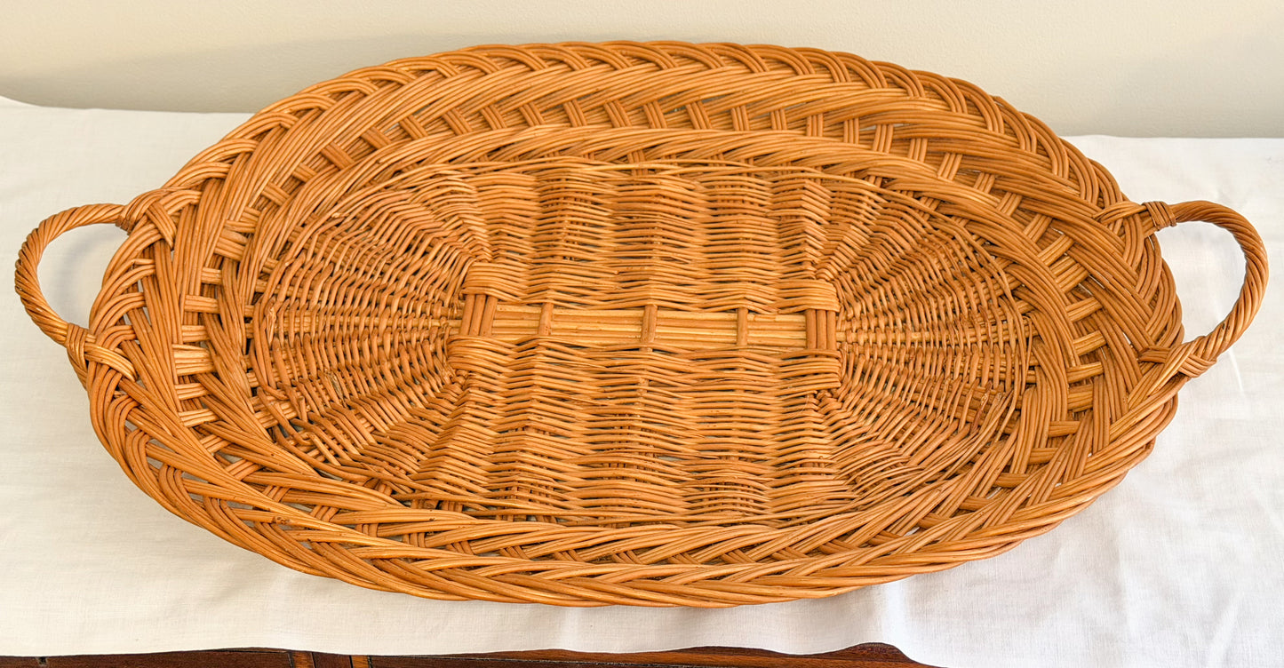 Large Wicker Serving Tray