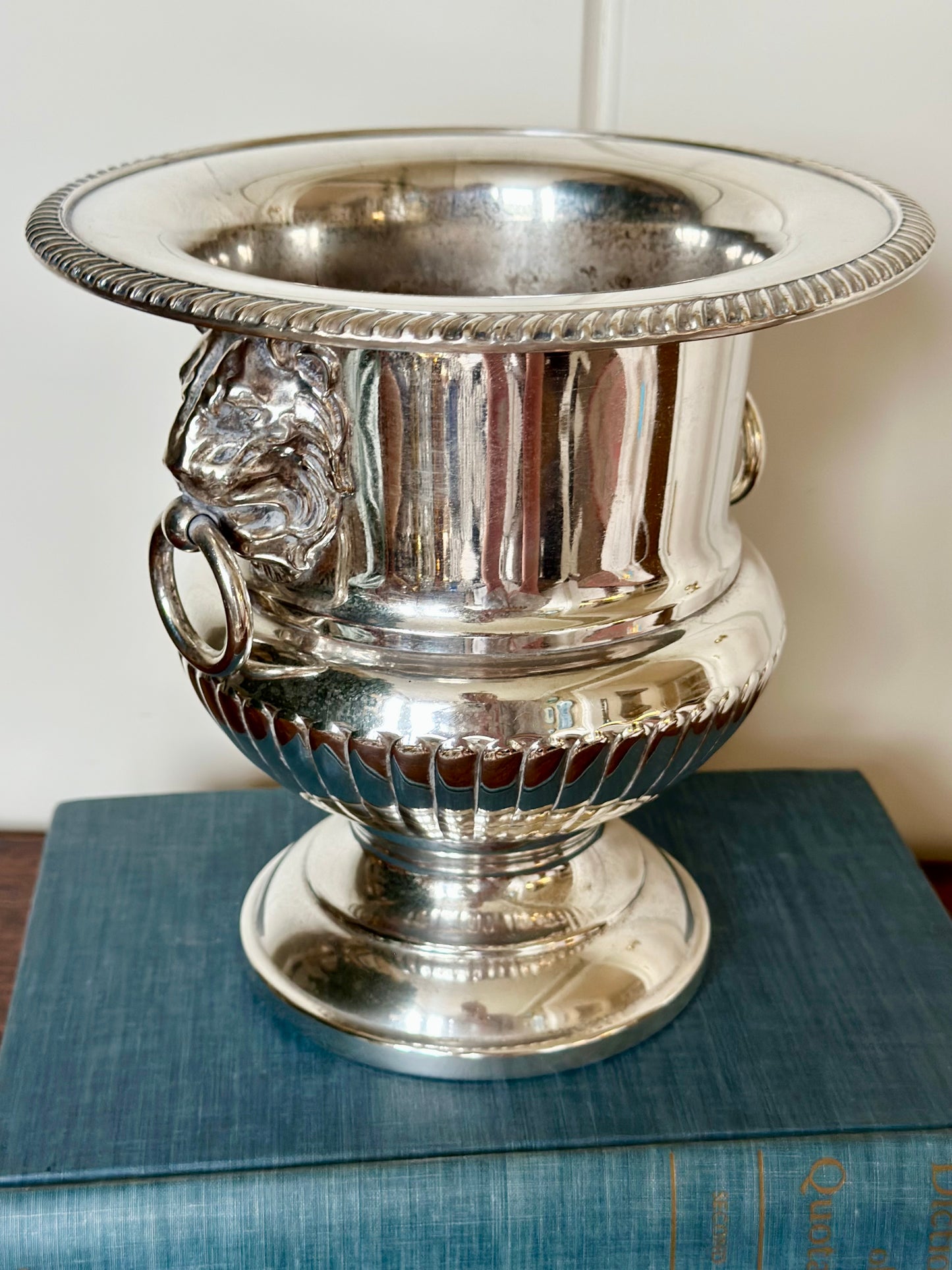 Lion’s Head Silverplate Champagne Bucket