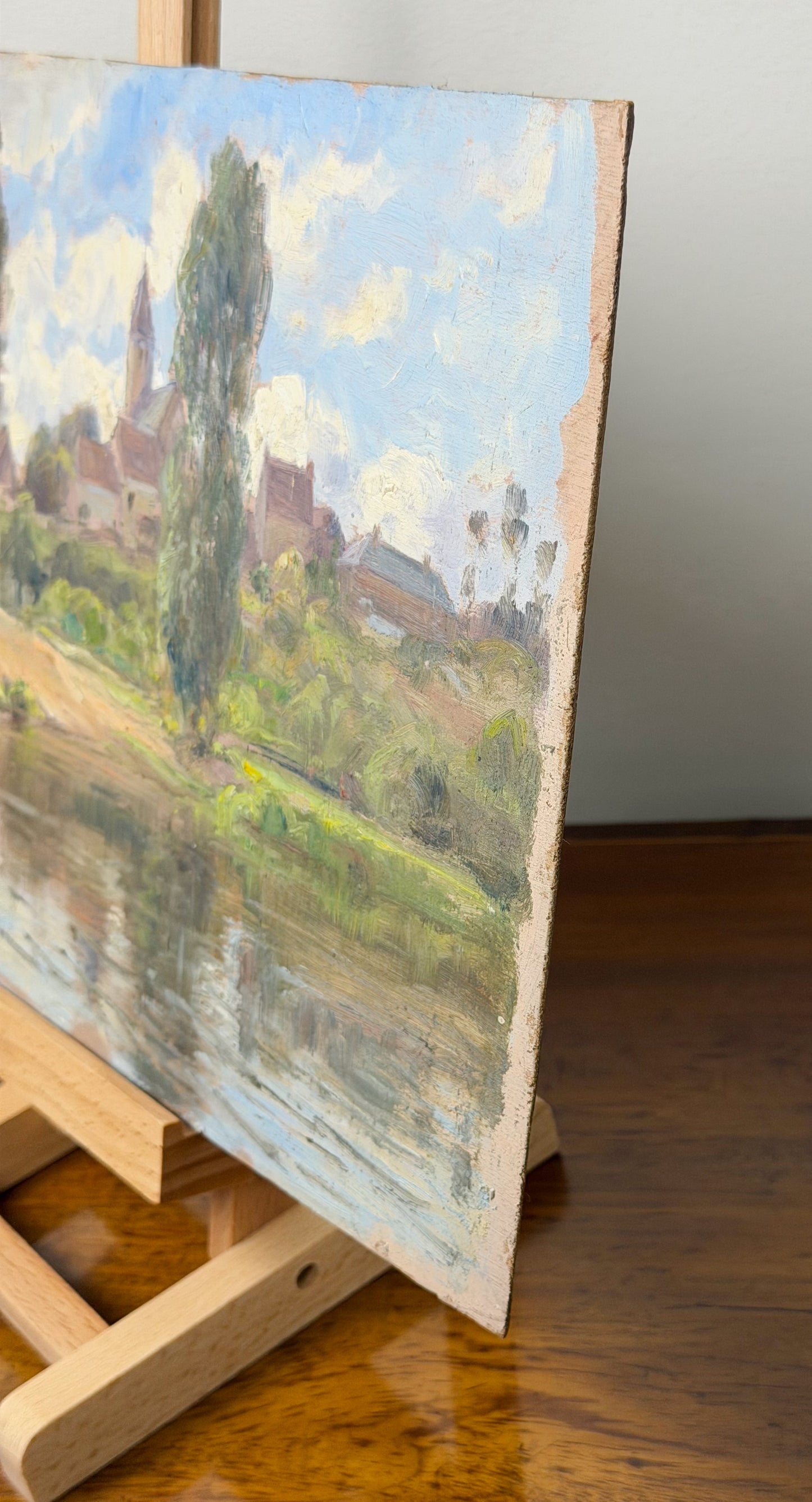 ‘Lone Cypress” Oil on Panel Painting by Edmond Quinton