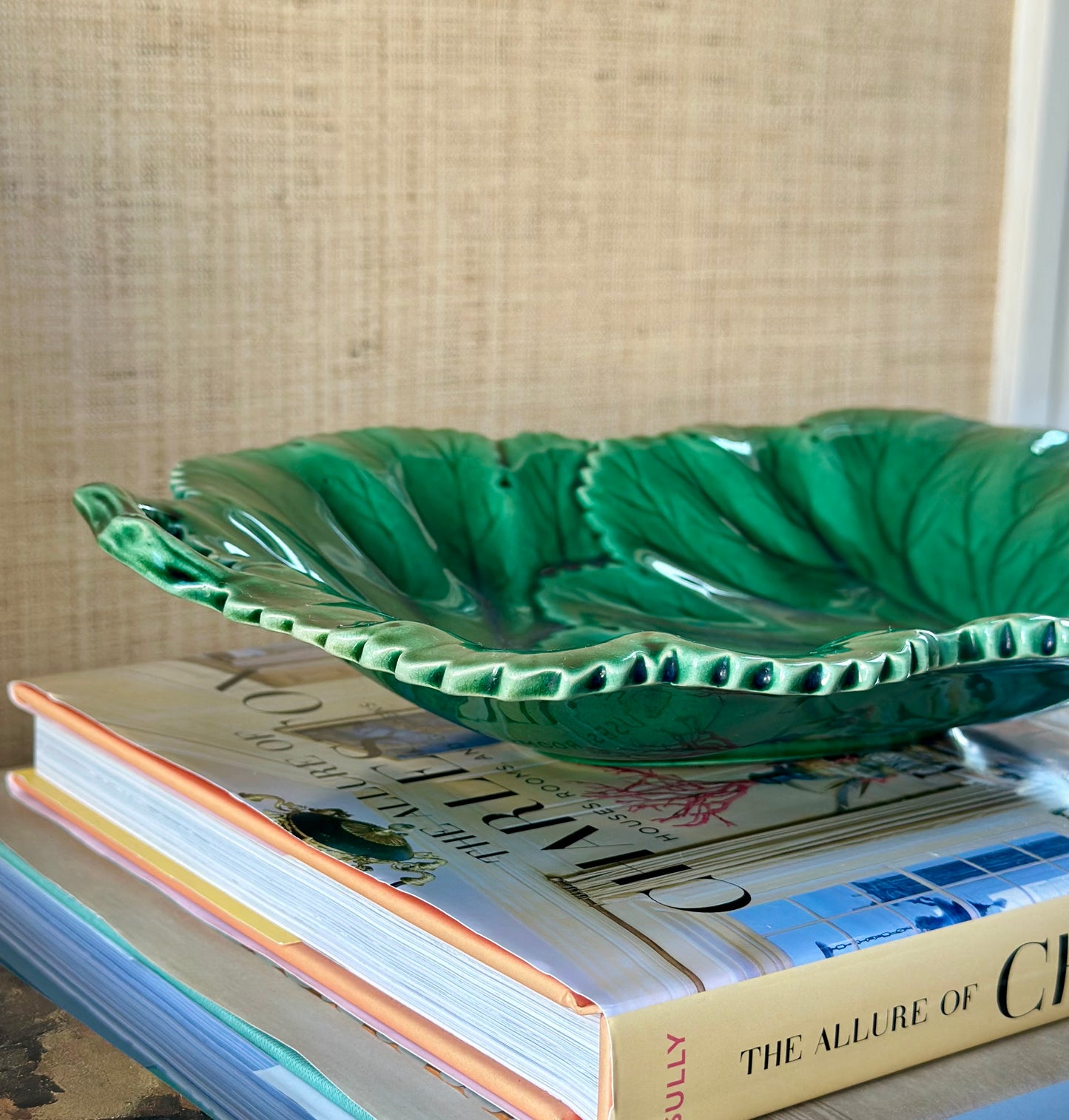 Copeland English Majolica Leaf Platter
