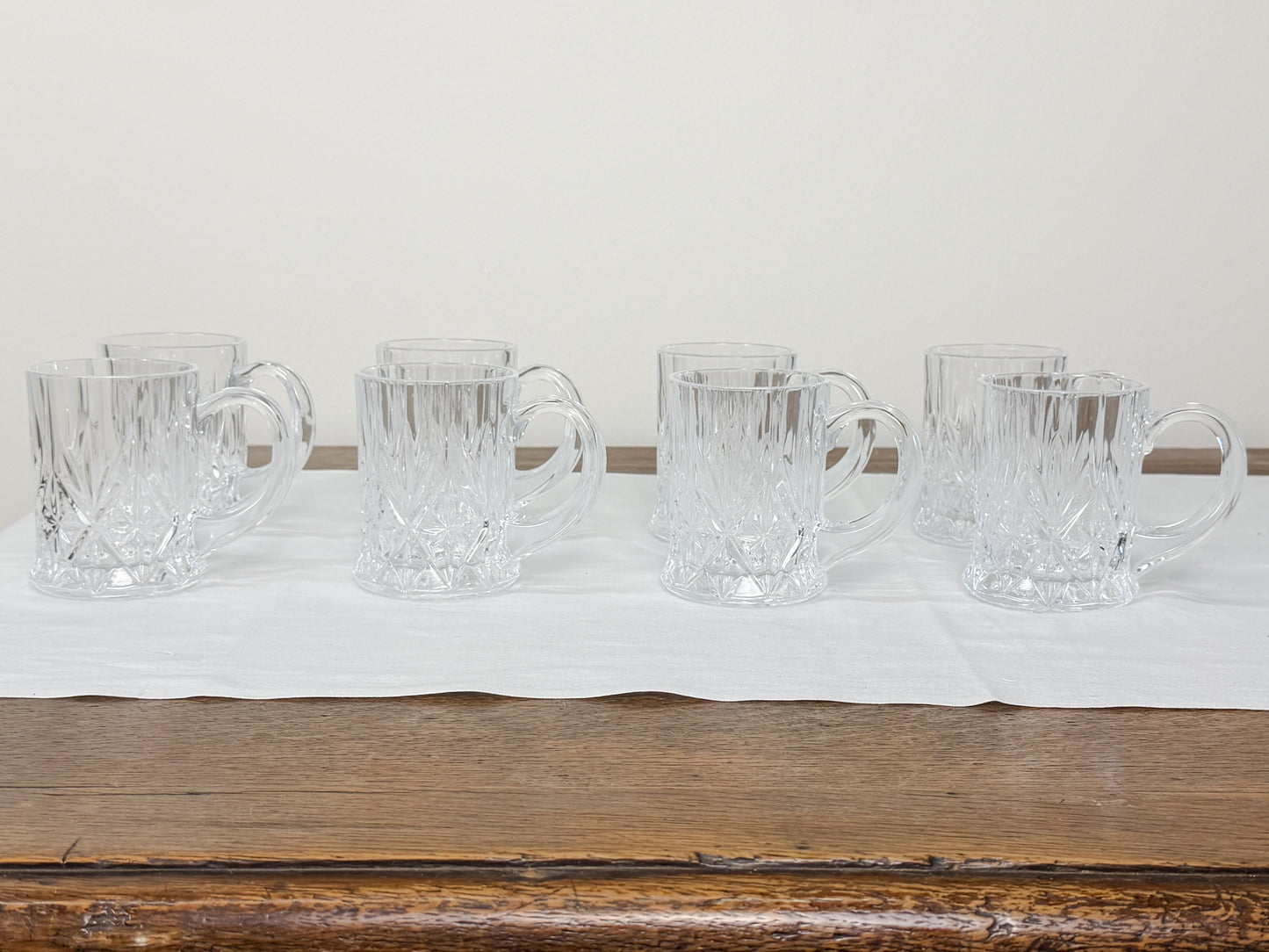 French Crystal Mugs (Set of 8)