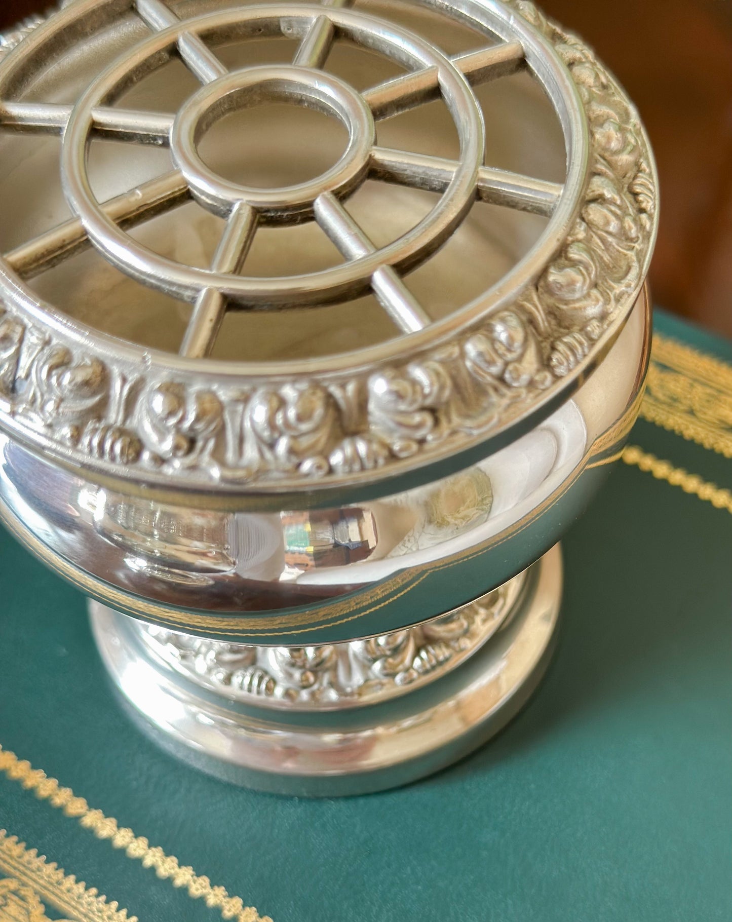Vintage English Silverplate Rose Bowl