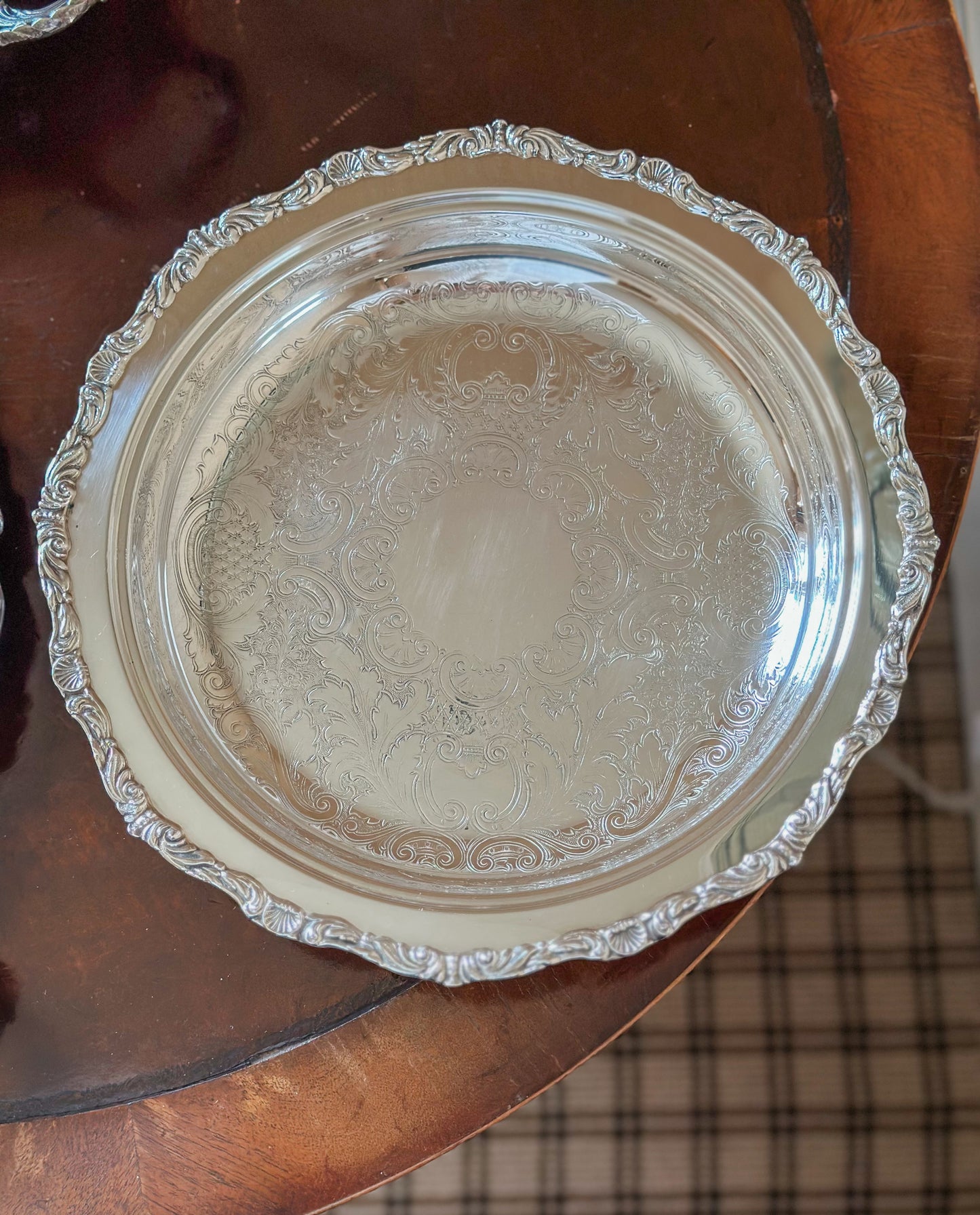 Vintage Silverplate Footed Serving Dish