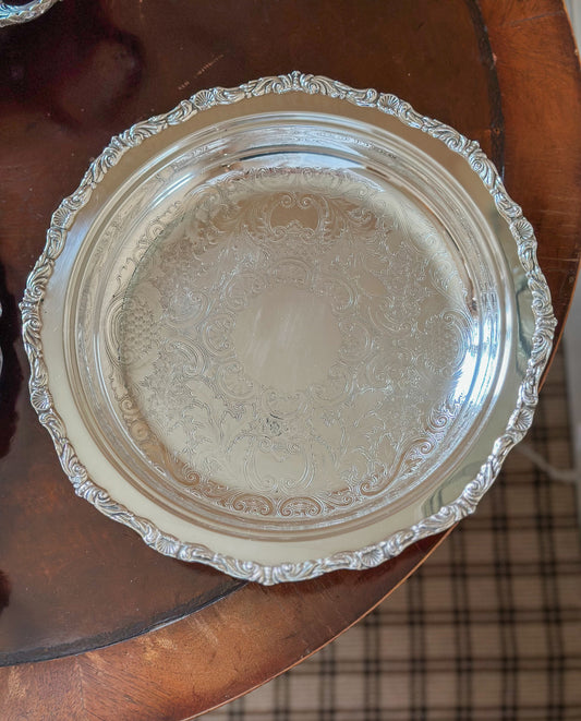 Vintage Silverplate Footed Serving Dish