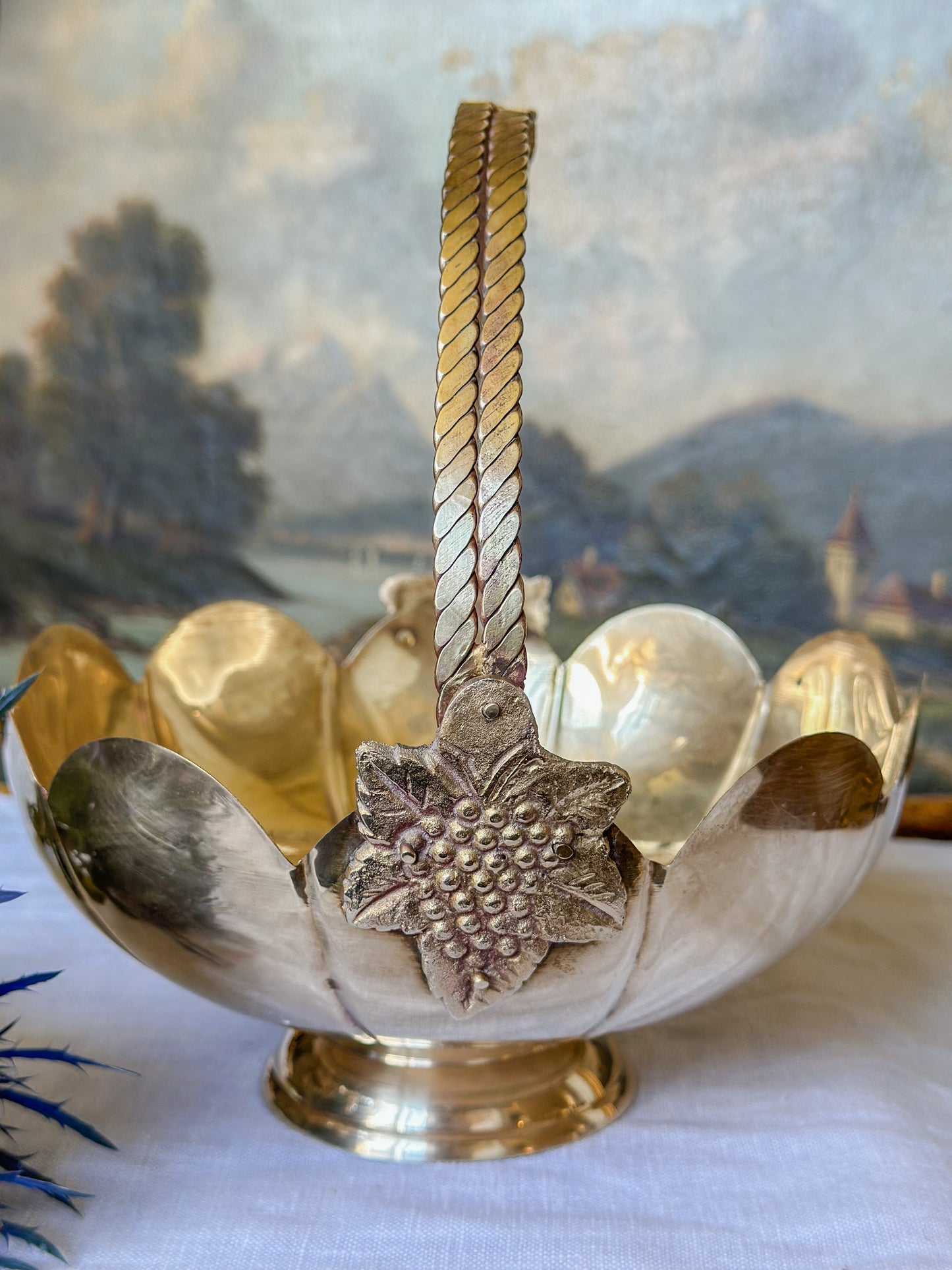 Brass Scalloped Basket