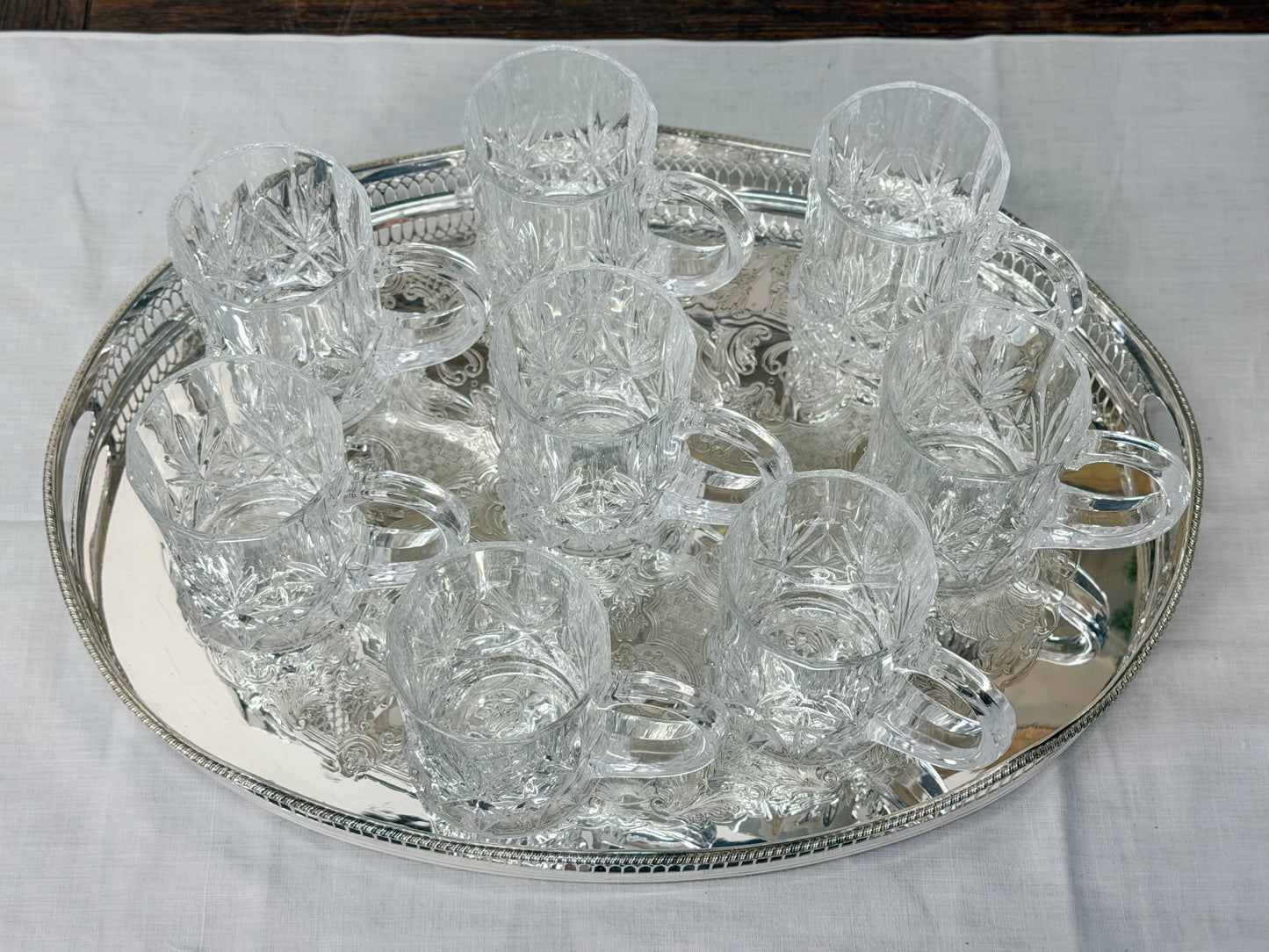 French Crystal Mugs (Set of 8)