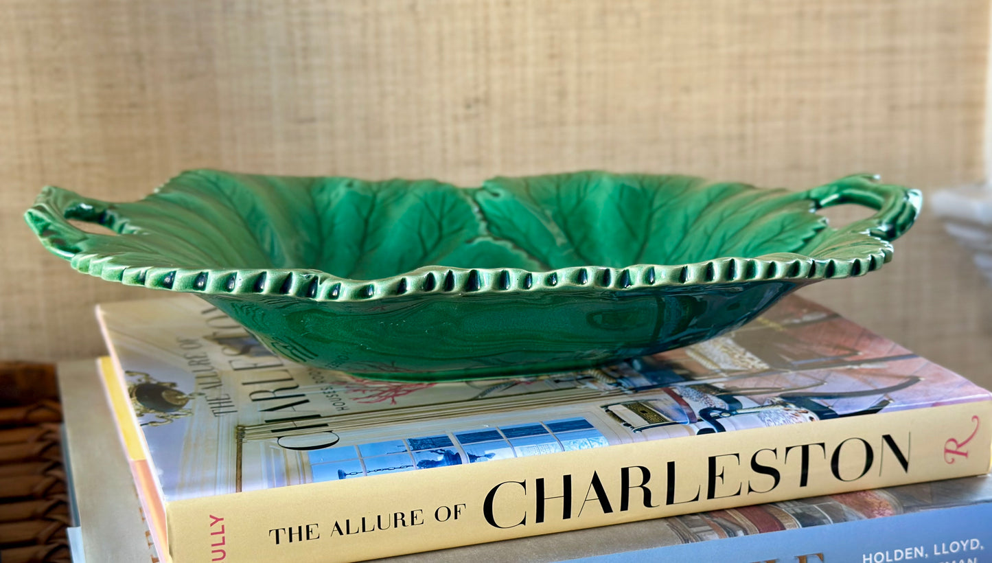 Copeland English Majolica Leaf Platter