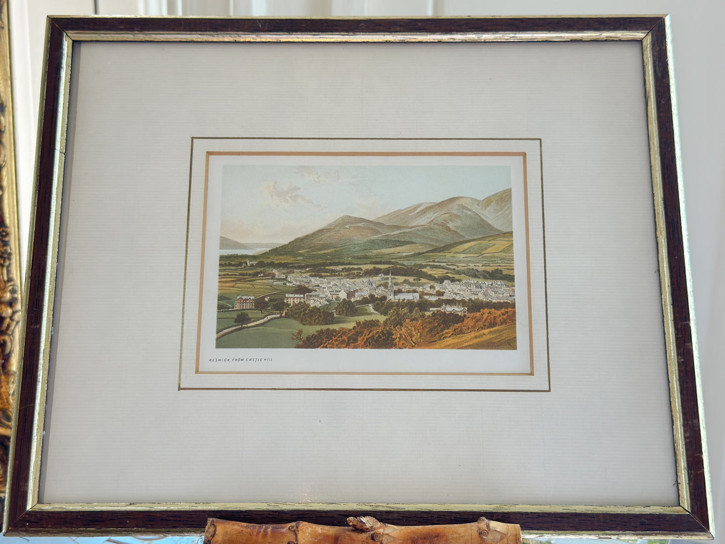 ‘Keswick from Castle Hill’ Framed Vintage Print