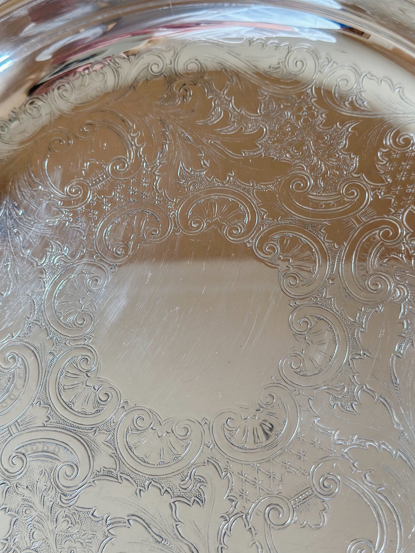 Vintage Silverplate Footed Serving Dish