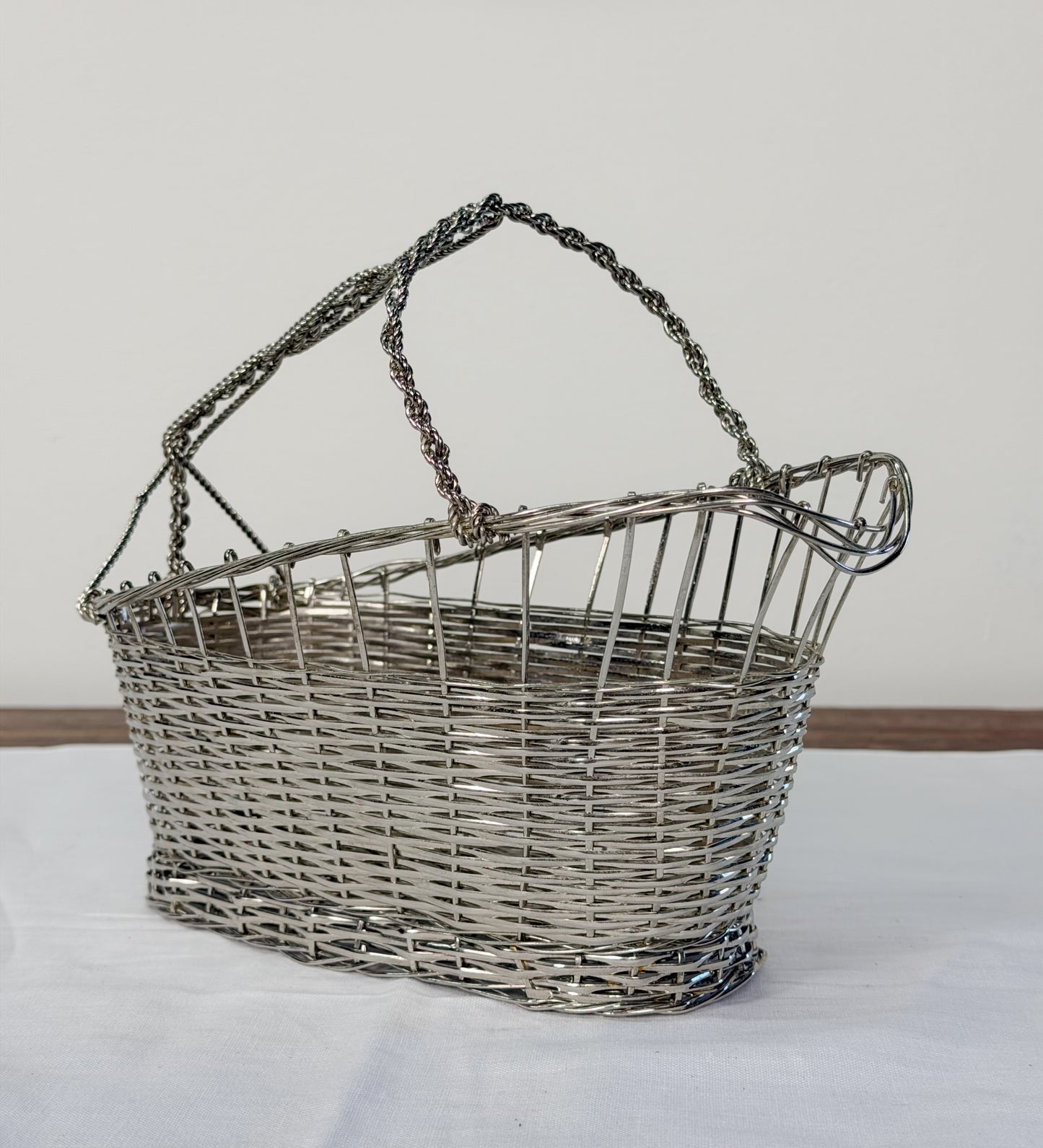 Vintage Silverplate Wine Baskets