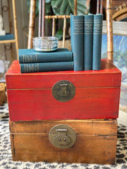 Antique Chinese Lacquered Wooden Box