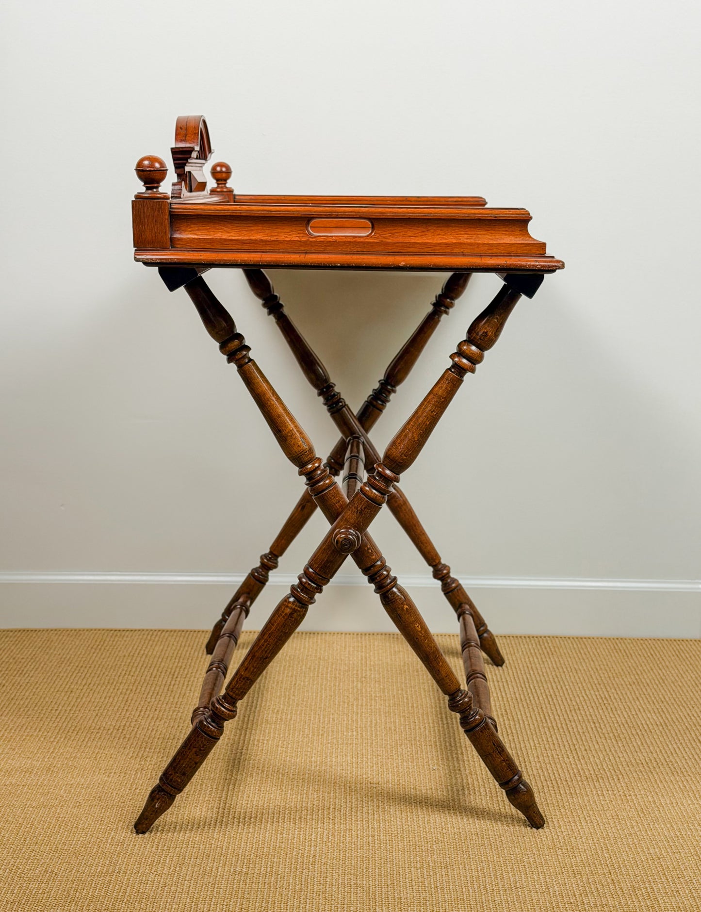 Antique English Oak Butler’s Tray Table