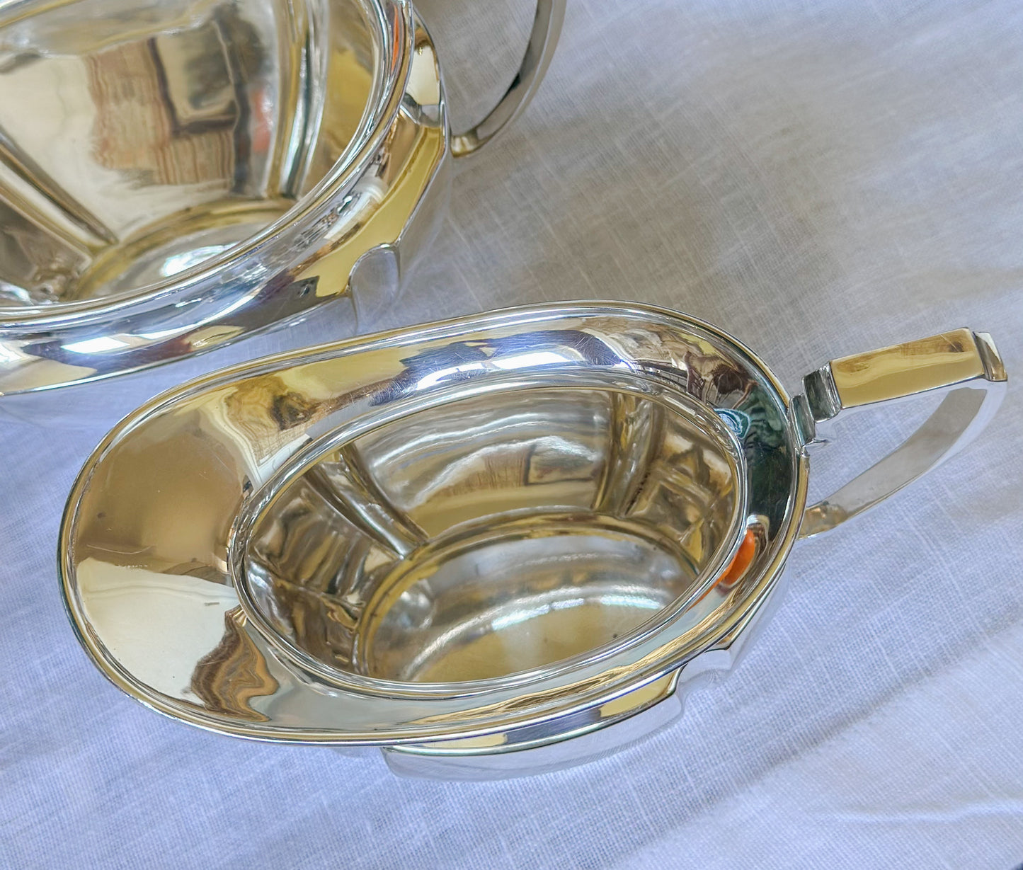 Vintage Sheffield Silverplate Cream & Sugar Set