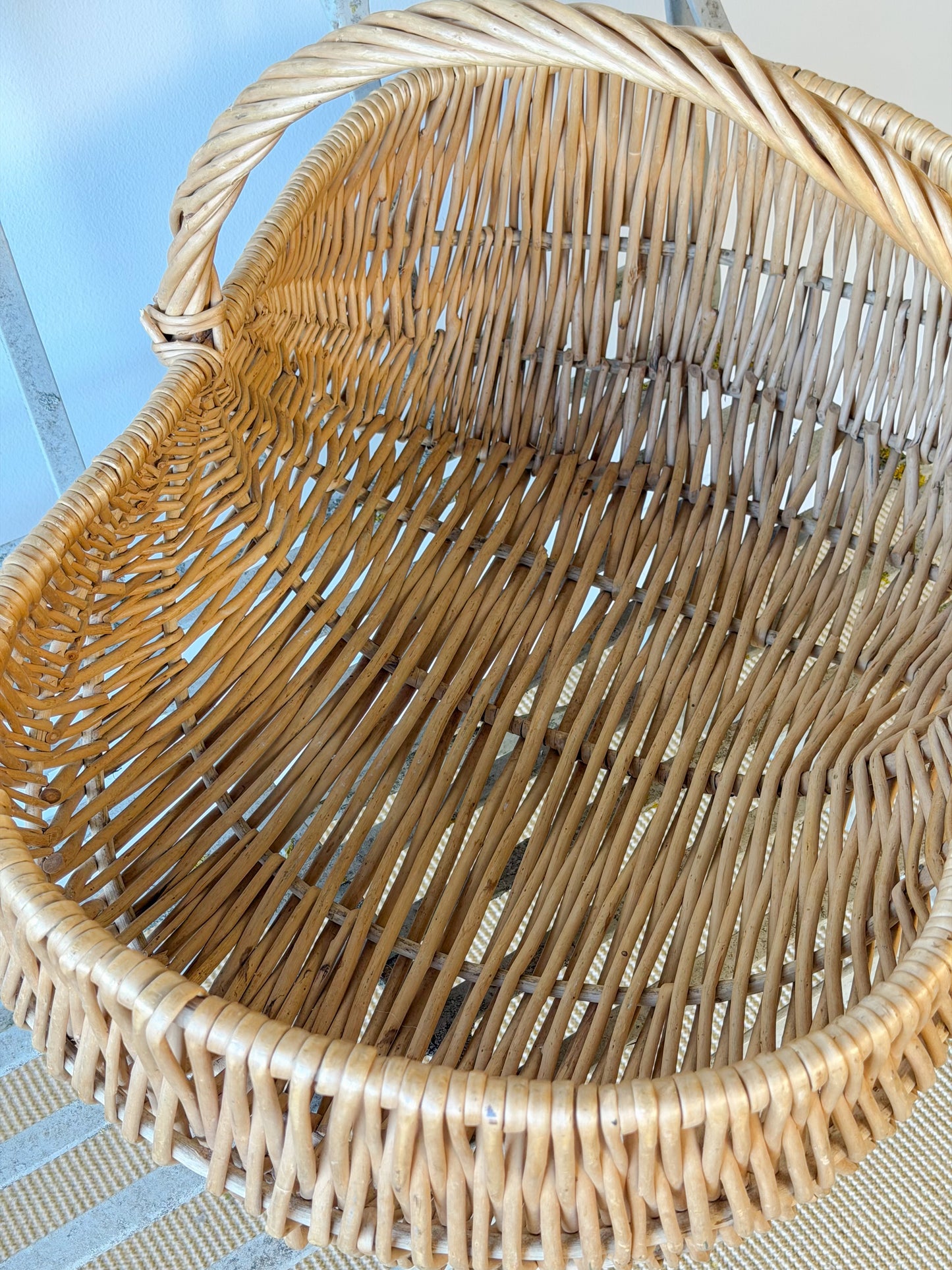 Large Vintage Willow Gathering Basket