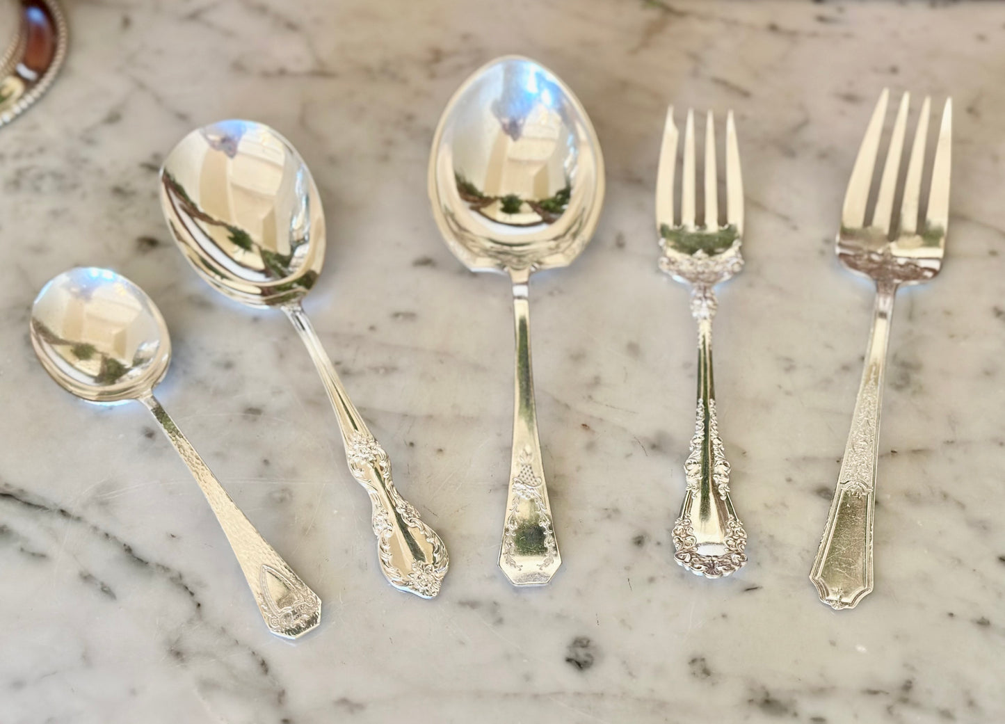 Mixed Set of Silverplate Serving Utensils (Set of 5)