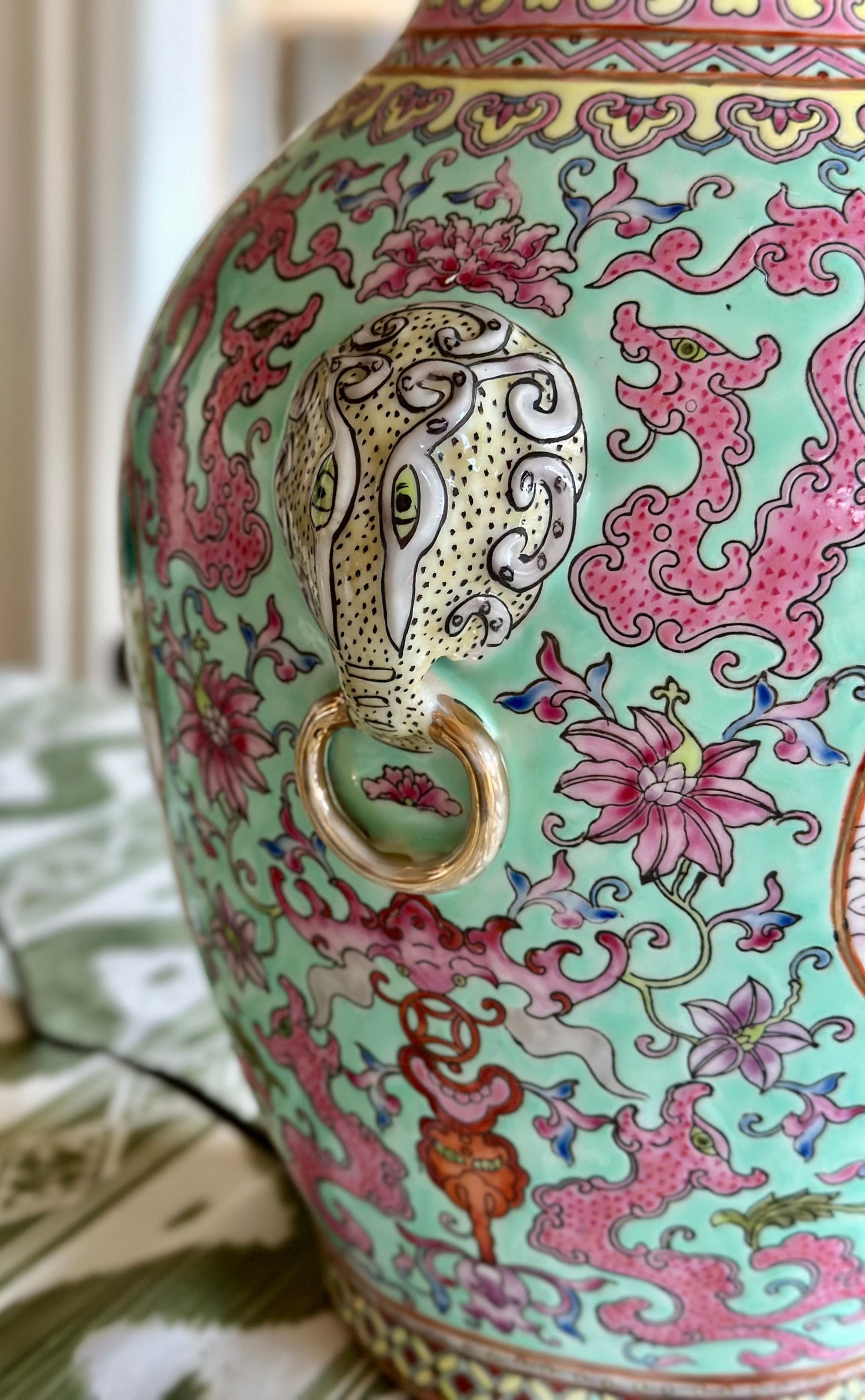 Celadon Ginger Jar Lamp