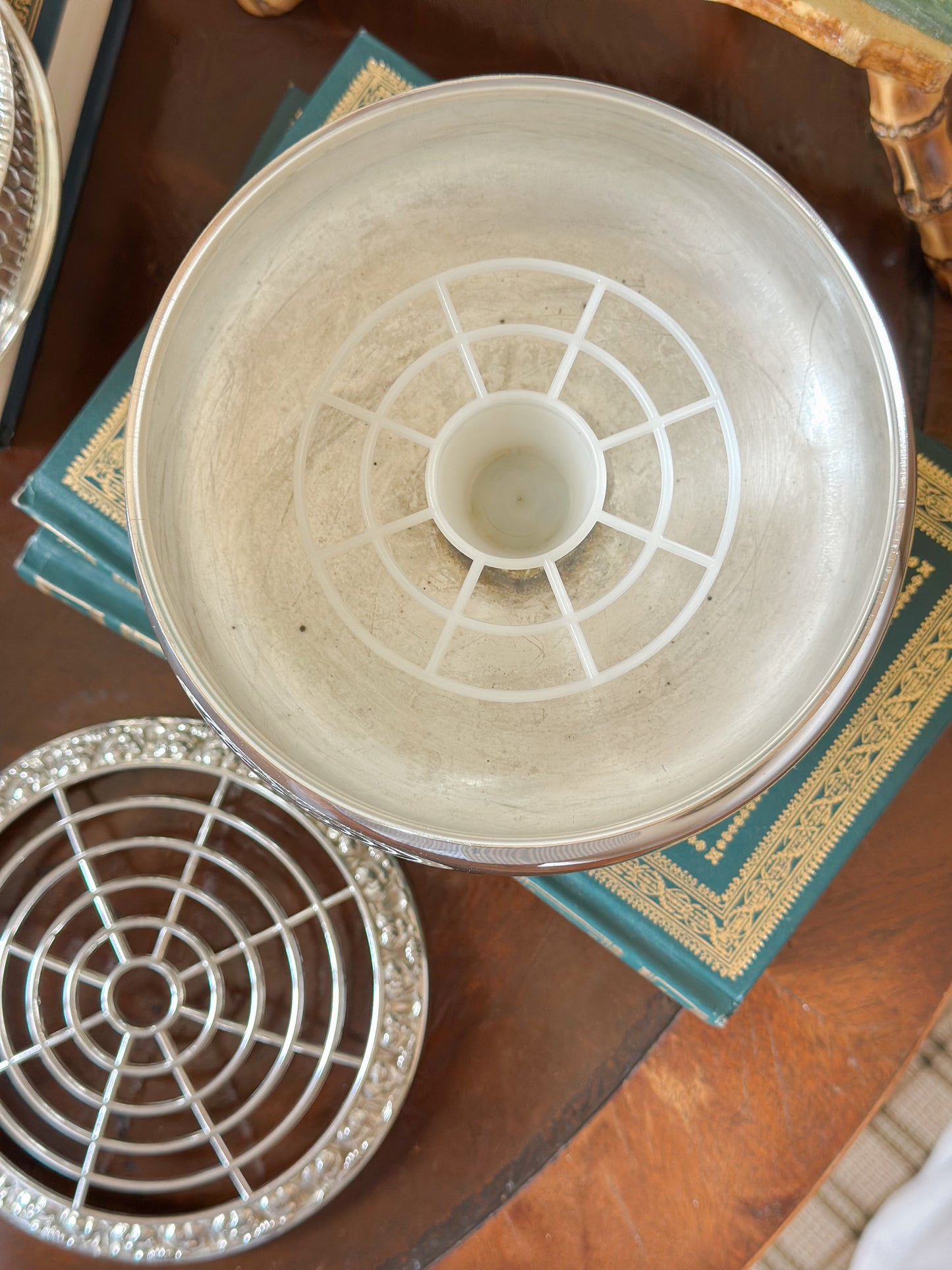 Vintage English Silverplate Rose Bowl