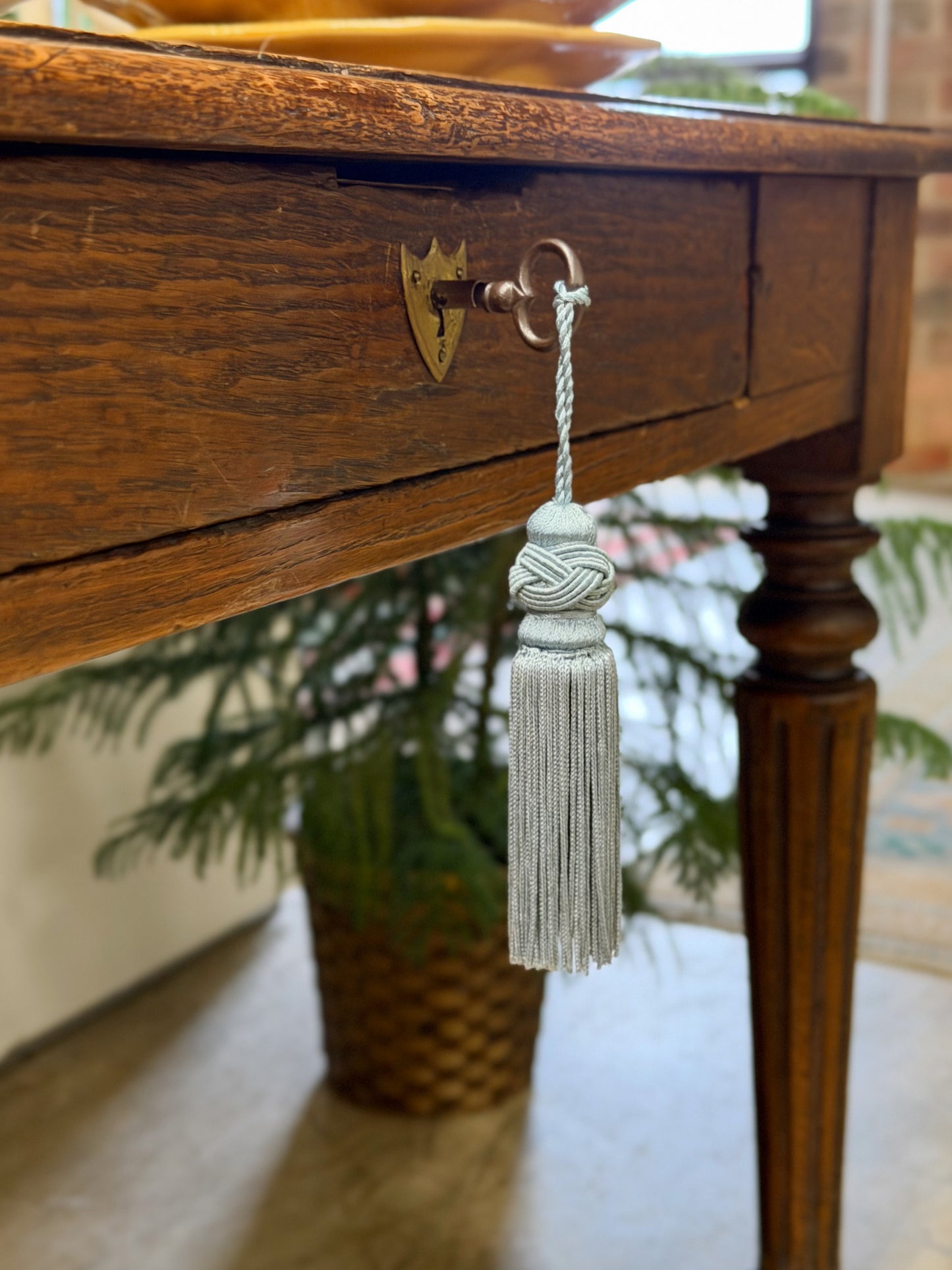 Sky Blue Knot Top Key Tassel