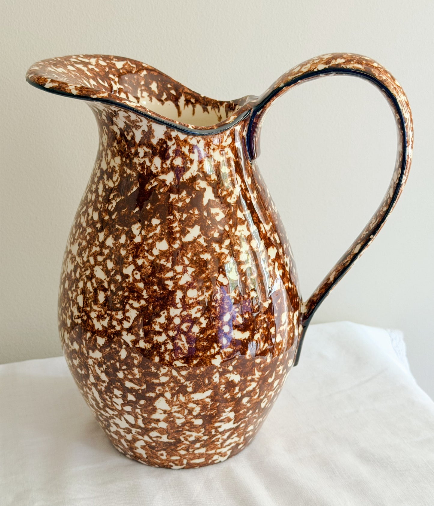 Vintage Stangl Spongeware Pitcher & Bowl Set