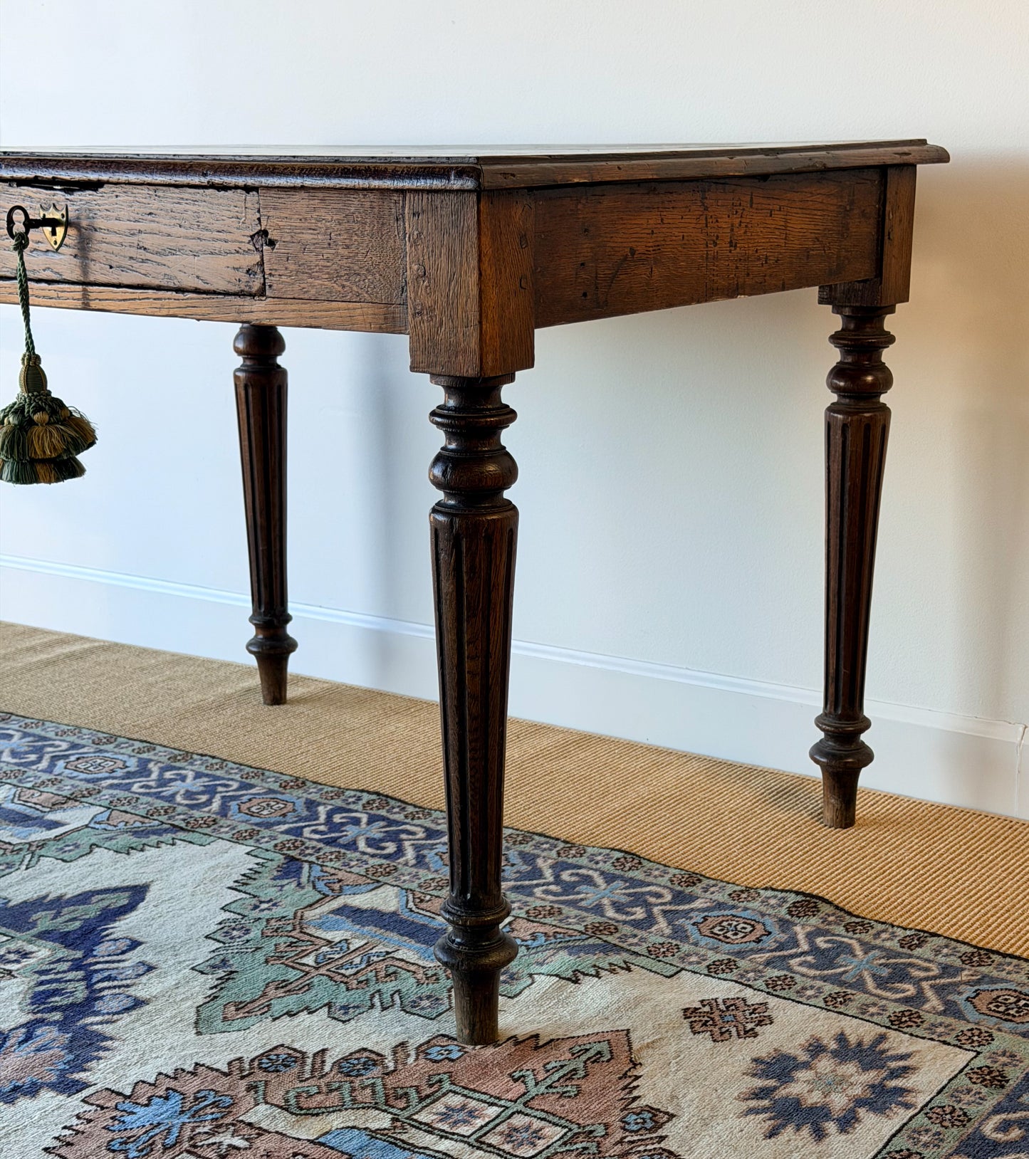 French Oak Writing Table