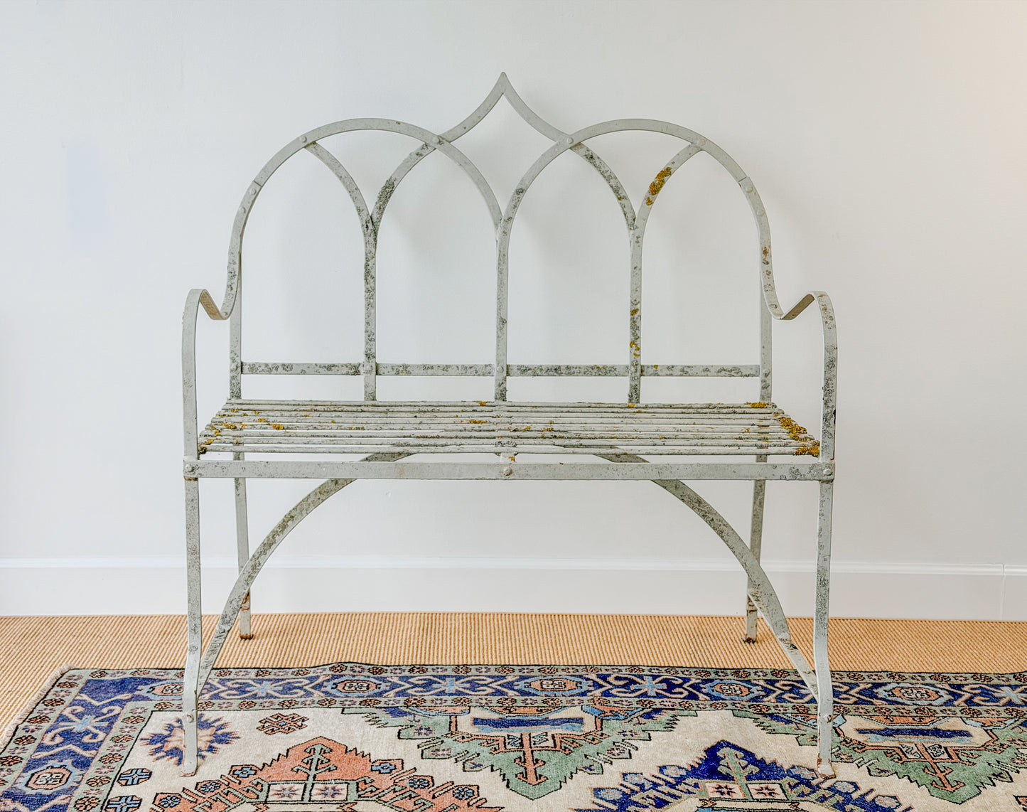 Antique Wrought Iron Garden Bench
