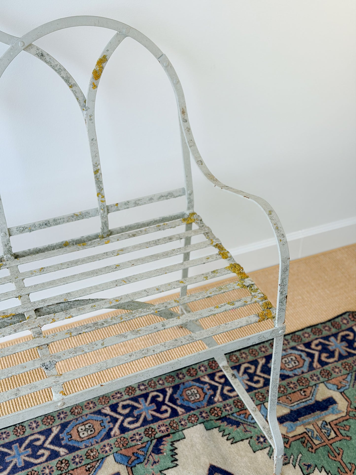 Antique Wrought Iron Garden Bench