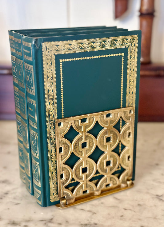 Geometric Brass Bookends