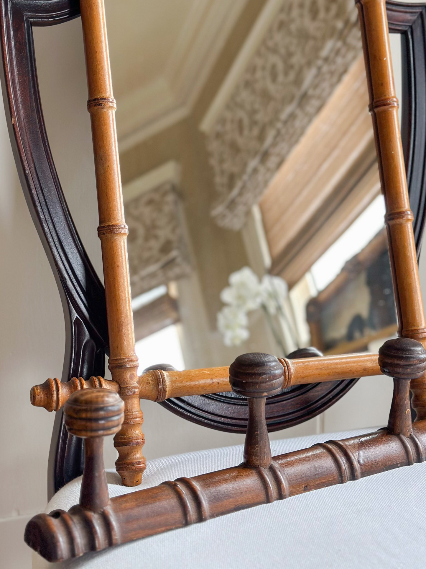 Antique French Faux Bamboo Coat Rack