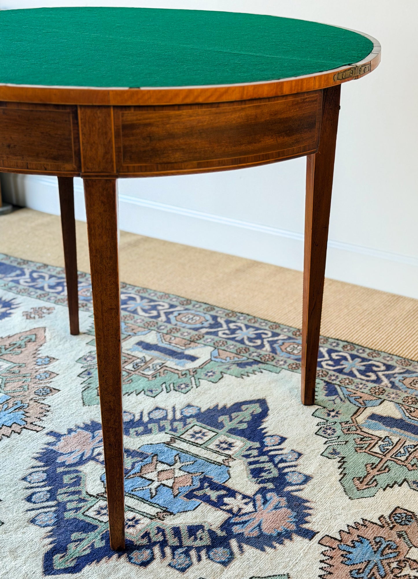 Georgian Demilune Card Table