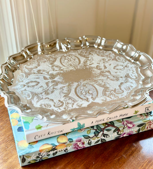 Footed Silver Tray