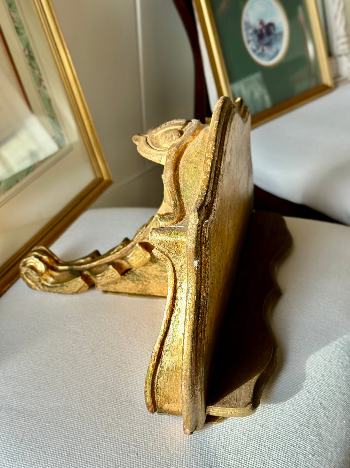 Gold Florentine Wall Shelf