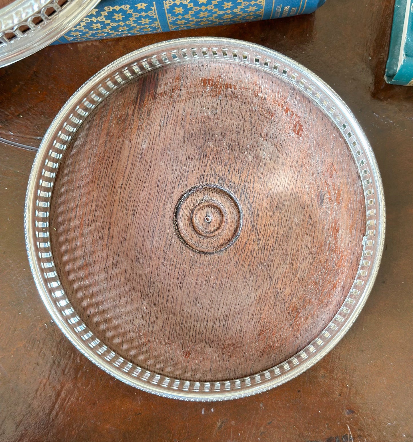 Vintage English Silverplate Wine Coaster