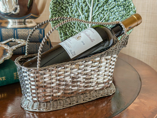 Silverplate French Style Wine Basket
