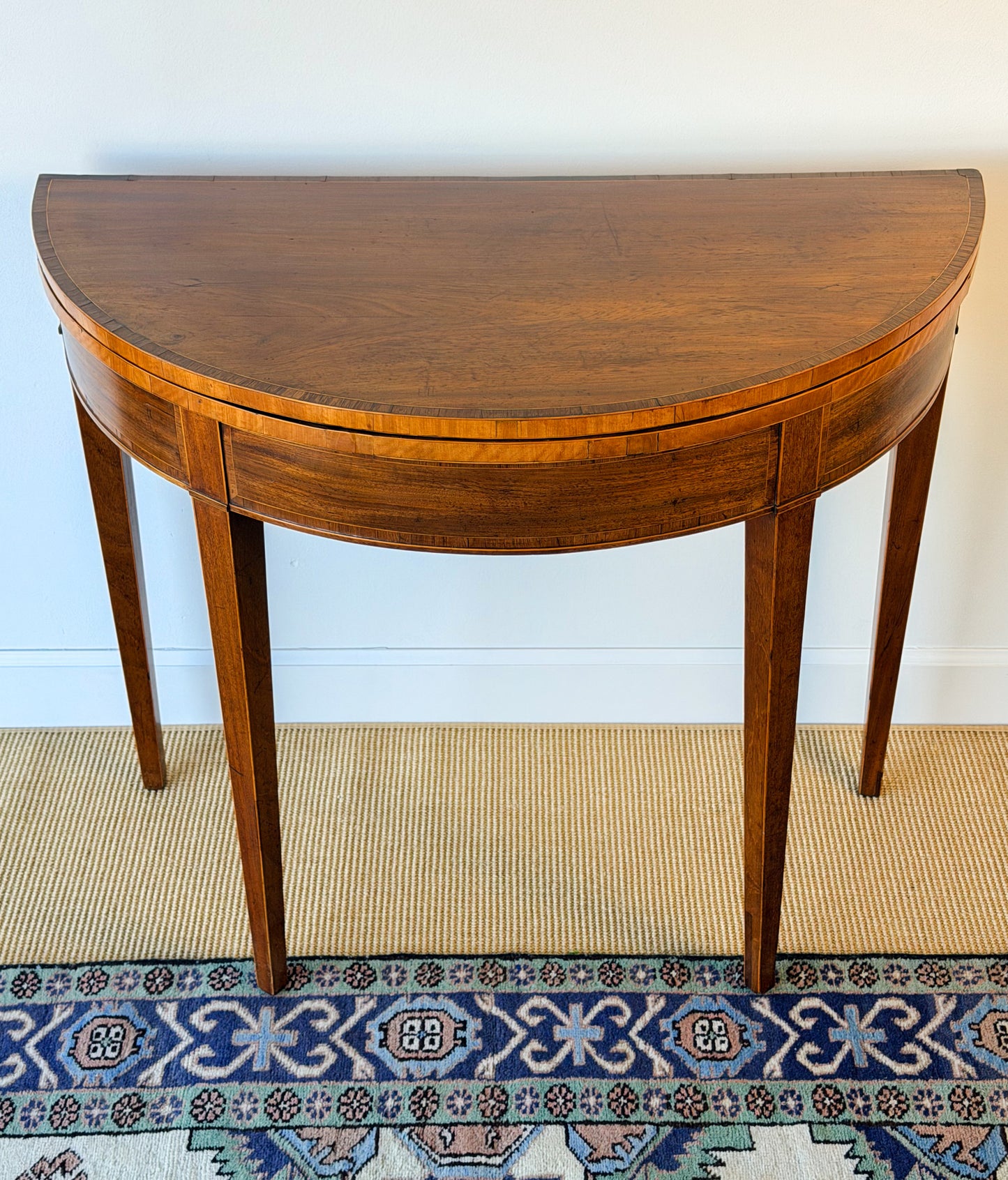 Georgian Demilune Card Table